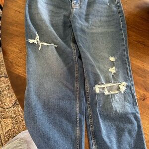 Abercrombie -the ankle straight ultra high rise jean